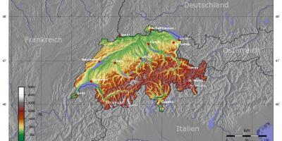 Schweiz Topographische Karte Topographische Karte Der Schweiz Western Europe Europe