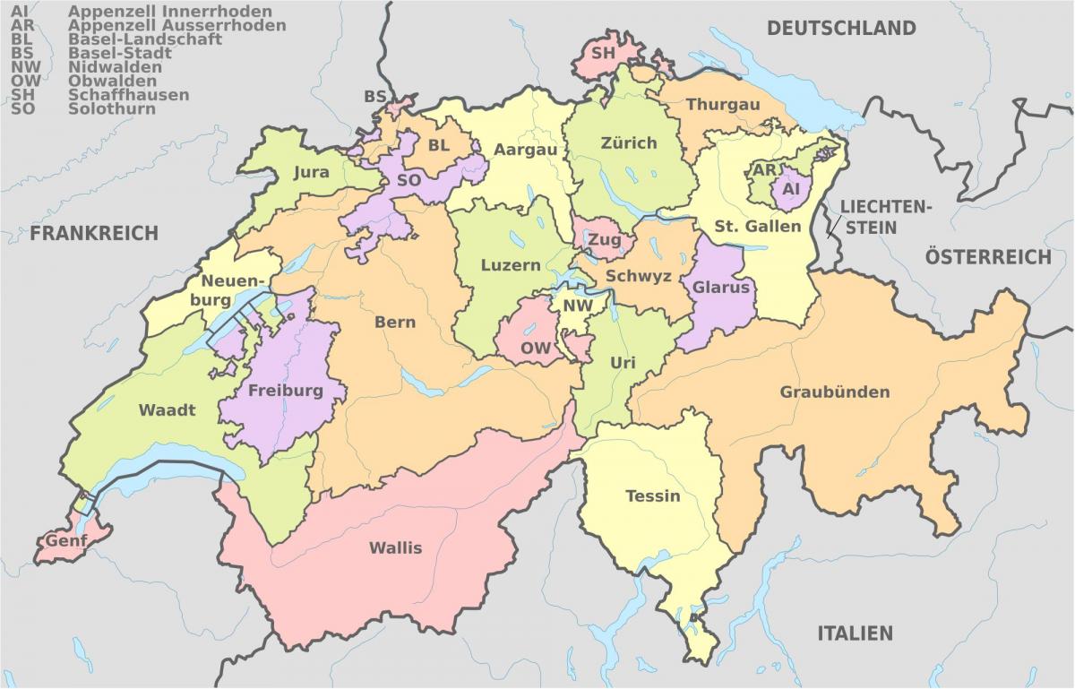 basel Karte der Schweiz