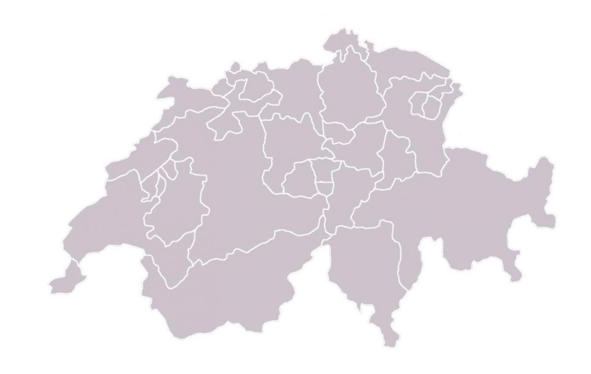 Karte leere Karte der Schweiz
