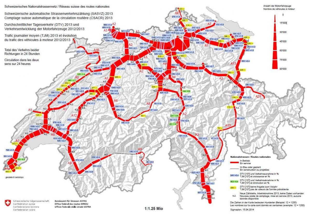 Karte der Schweiz vignette