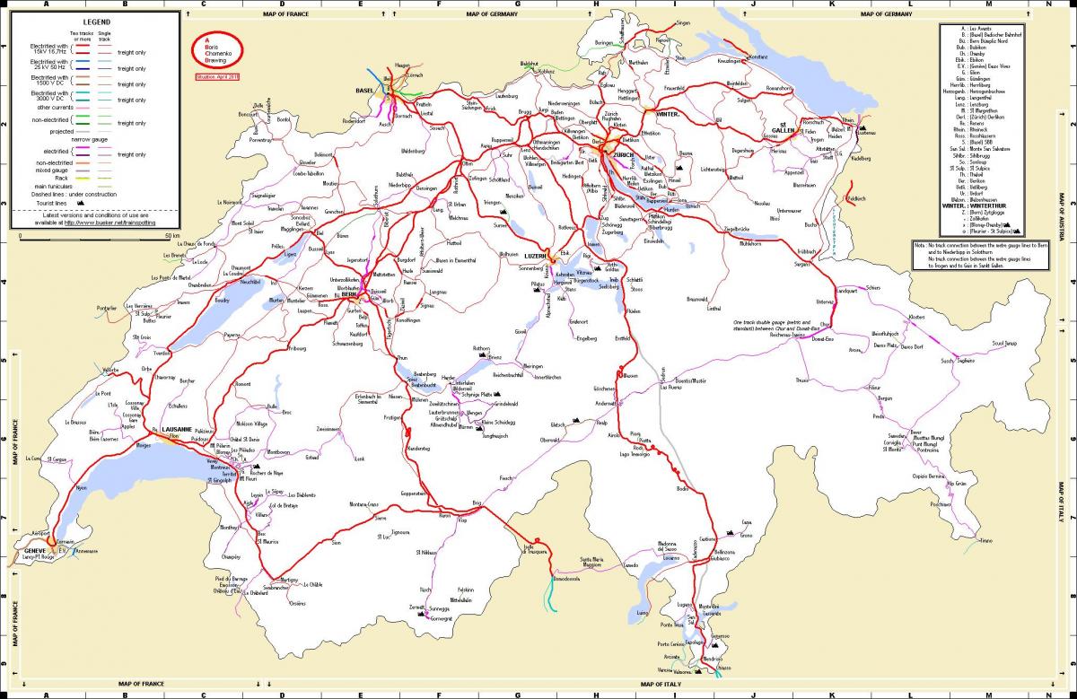 Bahnfahren in der Schweiz anzeigen