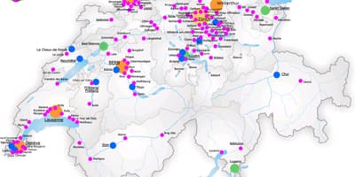 Die Schweiz-Karte mit den wichtigsten Städten
