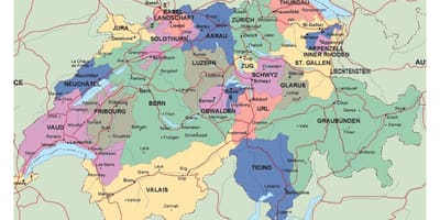 Karte von Zürich die Schweiz und Umgebung