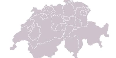 Karte leere Karte der Schweiz