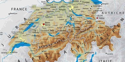 Schweiz Geographie Karte