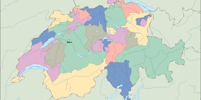Karte politische Karte der Schweiz