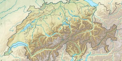 Karte der Schweiz relief