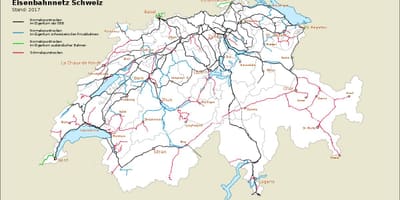 Karte der Schweiz ports