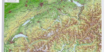 Karte der Schweiz 3d