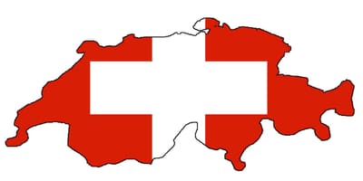 Karte der Schweiz Flagge