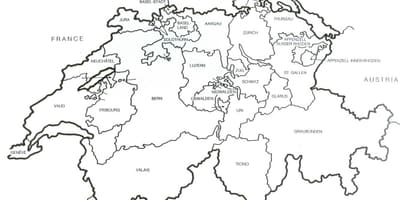 Die Schweiz leere Karte
