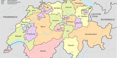 Schweiz Landkarte