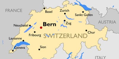 Karte der touristischen Karte der Schweiz Städte