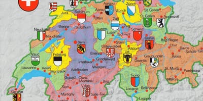 Karte, touristische Karte von Zürich die Schweiz