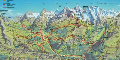 Karte Wanderkarte der Schweiz