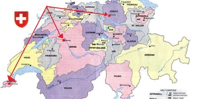 Karte von Zürich die Schweiz-Karte Europa