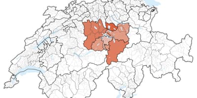 Karte der central Schweiz 